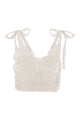 Maurizio Mykonos Embroidered Top With Tie Shoulder Straps And Floral Detailing