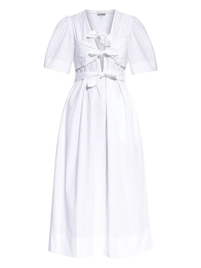 Ganni Washed Tie Strap Midi Dress