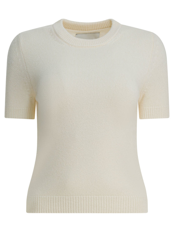 Sa Su Phi White Cashmere Knit Sweater