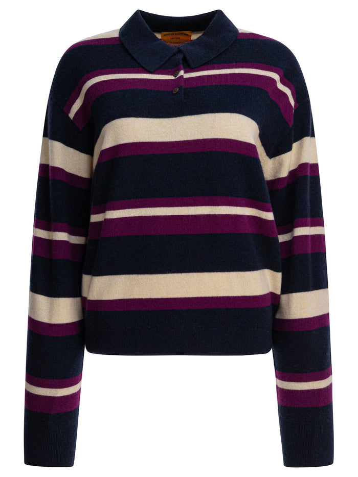 Guest In Residence Blue Cashmere Polo Shirt