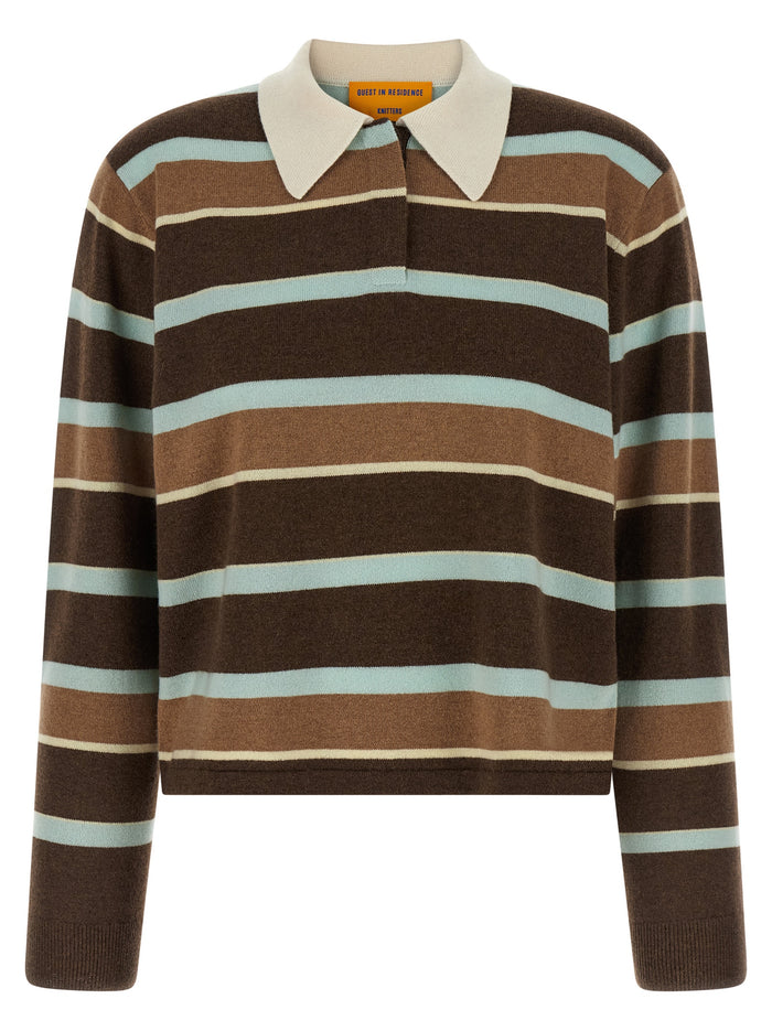 Guest In Residence 'Cropped Stripe Rugby' Sweater