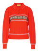 Guest In Residence Red Cable Collegiate Knitted Polo