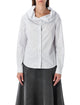 Our Legacy Our Legacy Kaonashi Striped Poplin Shirt With Collapsed Collar