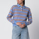 Guest In Residence Collegiate Stripe Polo Sweater Delft Blue