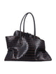 The Attico Croc-Print Leather La Passeggiata Top Handle Bag