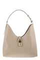 Furla Beige Leather Adjustable Handle Bag