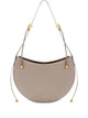 Furla Taupe Grey Leather Shoulder Bag
