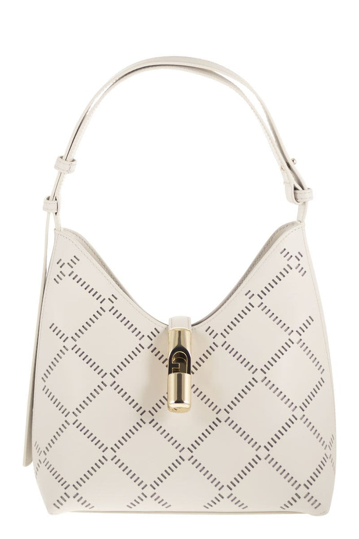 Furla White Cut Out Top Handle Bag
