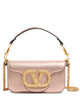 Valentino Locò Small Shoulder Bag In Laminated Calfskin With Jewel Logo