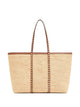 Valentino Rockstud Raffia Tote Bag