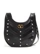 Valentino Chevron-Pattern Stud-Embellished Shoulder Bag