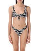 The Attico The Attico Zebra Print Lycra Bikini Set