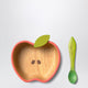 Oli&Carol Apple-Shaped Plate And Spoon Set