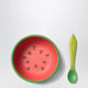 Oli&Carol Watermelon-Shaped Plate And Spoon Set
