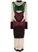 Marine Serre Wool Long Dress