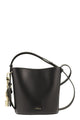Furla Black Textured Leather Strap Bag