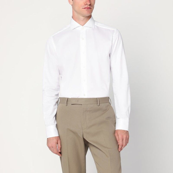 Xacus  White Travel Cotton Shirt