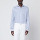Xacus White Tailor Fit Striped Travel Shirt