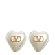 Valentino Vlogo Signature Metal And Pearl Earrings