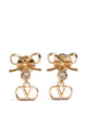 Valentino Garavani Vlogo Signature Earrings In Metal And Swarovski® Crystals