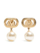 Valentino Garavani Oval-Shaped Earrings In Metal And Swarovski Pearls