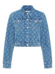 Marine Serre Marine Serre Moon Laser Blue Wash Cropped Denim Jacket