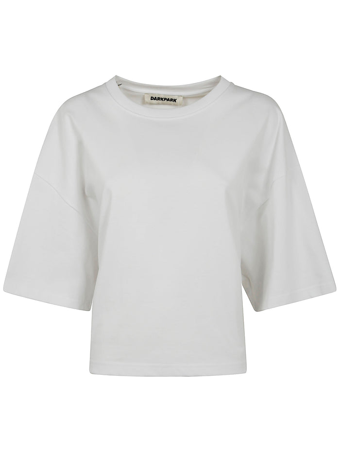 Darkpark Doyle Cropped Draped Short Sleeve Tee