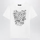 Weekend Max Mara White Cotton Jersey Tshirt With Floral Graphic