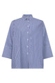 Weekend Max Mara Blue Striped Shirt In Cotton