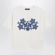 Weekend Max Mara Écru Cotton Jersey Tshirt With Embroidery