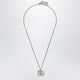 Dolce&Gabbana Thin Chain Necklace With Rhinestone Dg Logo In Silver
