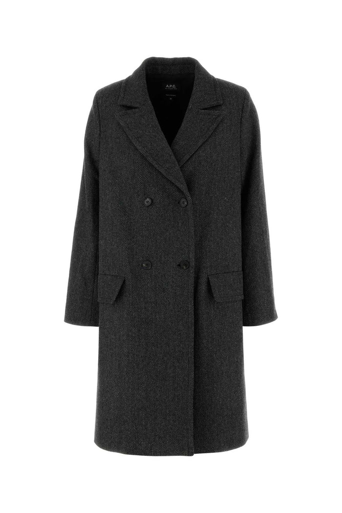 A.p.c. Embroidered Wool Blend Woara Coat