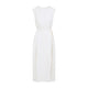 Studio Nicholson White Wold Viscose And Linen Midi Dress