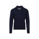 Sease Navy Blue Ultra Fine Virgin Wool Polo