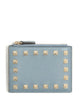 Valentino Rockstud Grained-Leather Card Holder