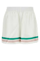 Casablanca White Silk Shorts