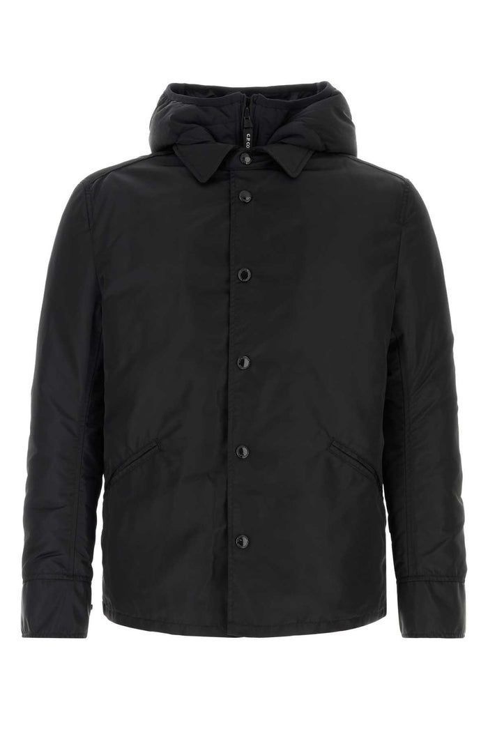 Junya Watanabe Black Nylon Junya Watanabe X Cp Company Down Jacket