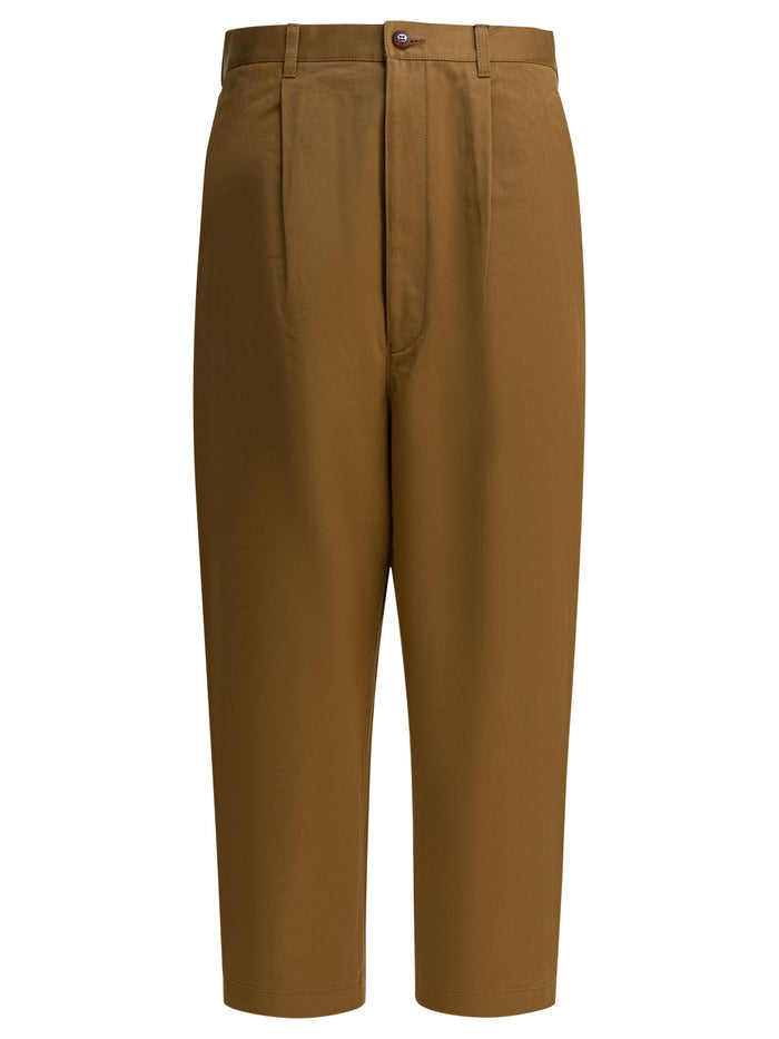 Junya Watanabe Man Brown Cotton Trousers