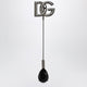 Dolce & Gabbana Dg Logo Brooch With Crystals In Brass, Ruthenium