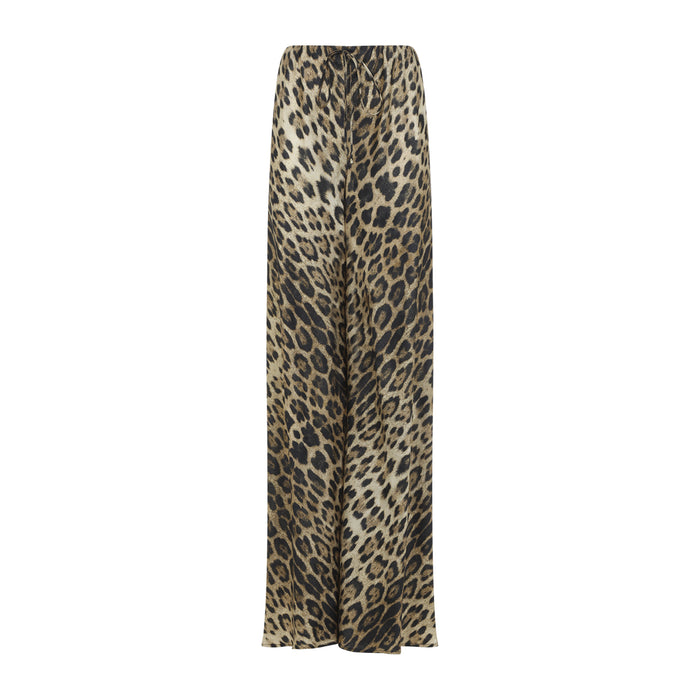 Roberto Cavalli Natural Jaguar Viscose Pants