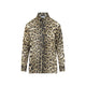Roberto Cavalli Natural Brown Jaguard Print Shirt