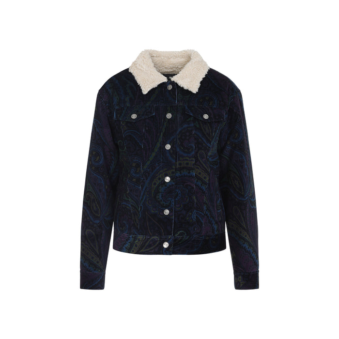 Etro Paisley-Print Corduroy Jacket Giubbino