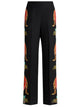 Etro Silk Palazzo Trousers With Paisley Foliage Print