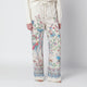 Etro White Wide-Leg Trousers With Floral Print