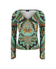 Etro Floral Print Bell Sleeve T Shirt
