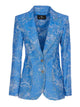 Etro Fitted Denim Jacket With Peak Lapels