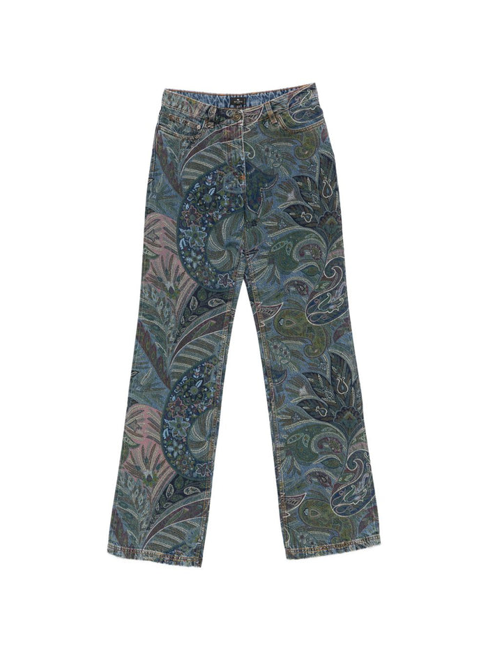 Etro Floral Print Flared Jeans