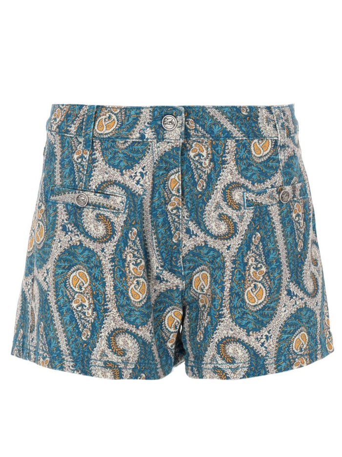 Etro Shorts Con Stampa Paisley
