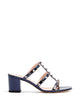 Valentino Garavani Rockstud Slide Sandals In Laminated Nappa With 60Mm Cabochon