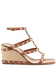 Valentino Rockstud Wedge Platform In Calfskin With Cornely Embroidery 80Mm